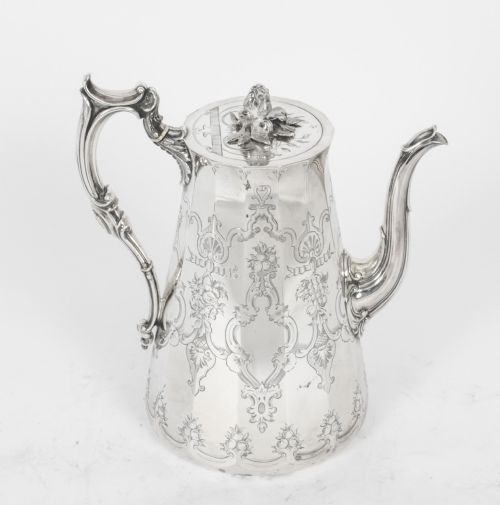Antique Victorian Silver Plated Coffee Pot Elkington & Co Dated 1876

