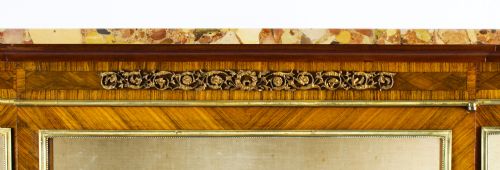 ANTIQUE FRENCH KINGWOOD PARQUETRY ORMOLU MOUNTED VITRINE CABINET 19TH C - ADDITIONAL PHOTO 4