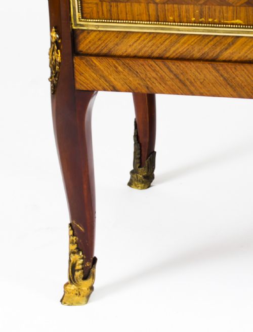ANTIQUE FRENCH KINGWOOD PARQUETRY ORMOLU MOUNTED VITRINE CABINET 19TH C - ADDITIONAL PHOTO 7