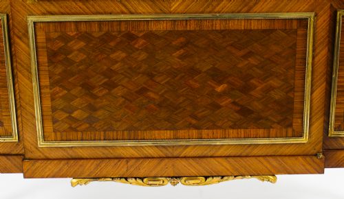 ANTIQUE FRENCH KINGWOOD PARQUETRY ORMOLU MOUNTED VITRINE CABINET 19TH C - ADDITIONAL PHOTO 10