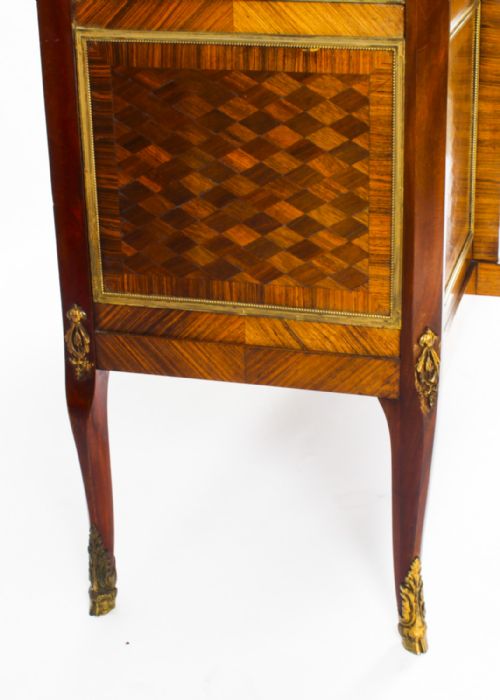 ANTIQUE FRENCH KINGWOOD PARQUETRY ORMOLU MOUNTED VITRINE CABINET 19TH C - ADDITIONAL PHOTO 16