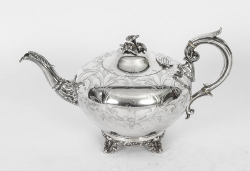 Antique Victorian Silver Plated Teapot Elkington & Co Circa 1880
