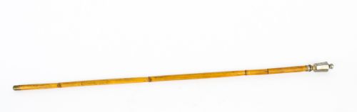 Antique English Silverplated & Bamboo Sword / Walking Stick Cane 19th Century
