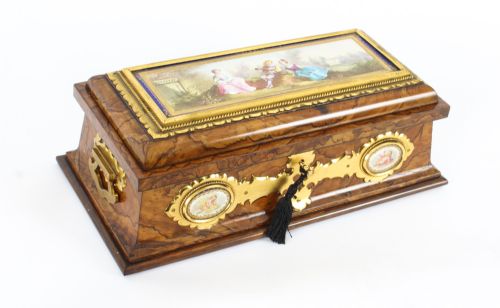 Antique Victorian Burr Walnut Ormolu Caskwet by Betjeman & Sons 19th C
