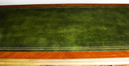 fig 3. Antique French Louis Revival Kingwood & Ormolu Bureau Plat Desk 19th C
