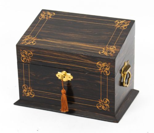 Antique Victorian Coromandel Stationery Casket C1870
