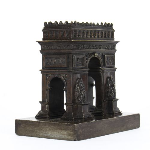 Antique French Bronze Grand Tour Model of the Arc De Triomphe, 19th Century
