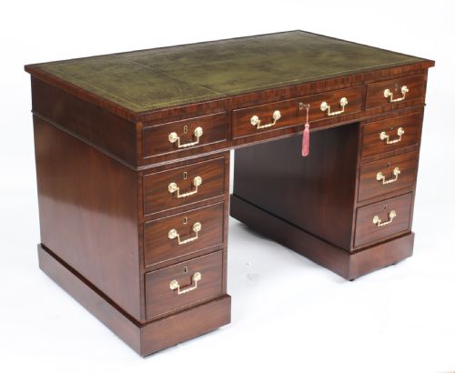 Antique George III Mahogany Pedestal Desk C1790 18th Century
