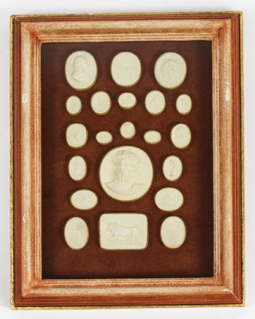Antique Framed Collection Grand Tour Classical Intaglios Early19th C
