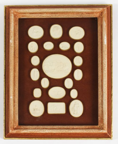 Antique Collection Framed Grand Tour Classical Intaglios Early 19th C
