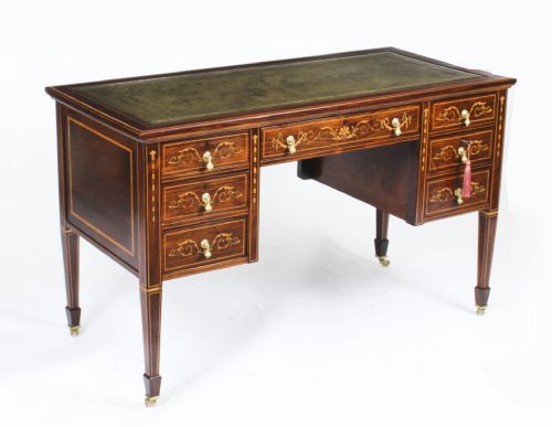 Antique Victorian Inlaid Writing Desk Manner of Edwards & Roberts C.1880
