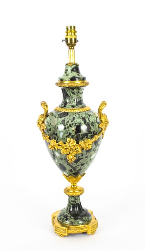 Antique French Ormolu Mounted Marble Urn Table Lamp C1880 19th C

