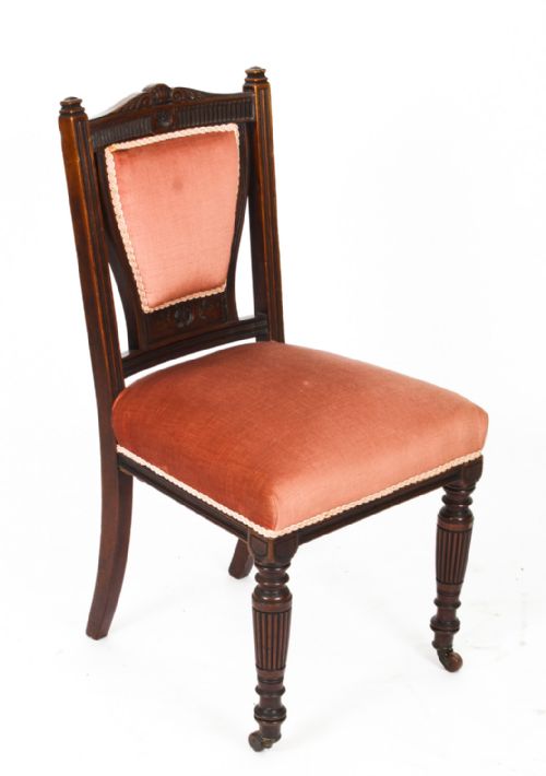 fig 2. Antique Pair Late Victorian Side Chairs 19th Century