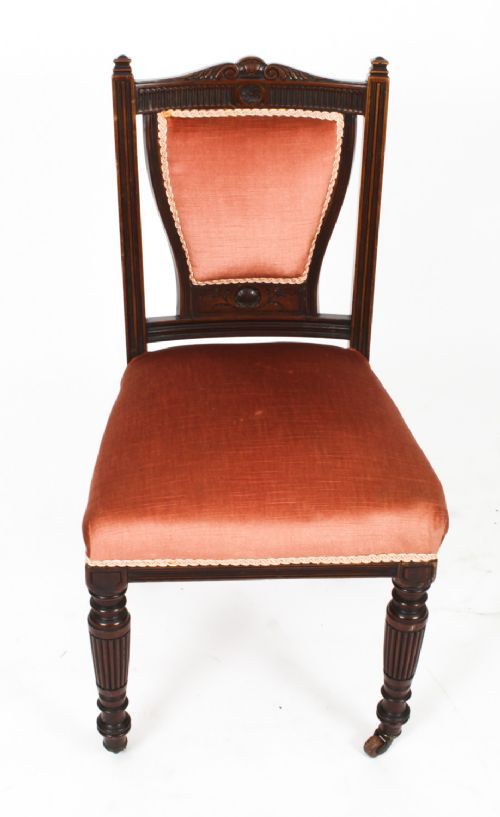 fig 3. Antique Pair Late Victorian Side Chairs 19th Century