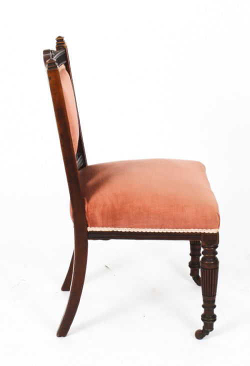 fig 4. Antique Pair Late Victorian Side Chairs 19th Century