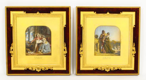 Antique Pair Water Colour Paintings by Henry Tanworth Wells 19th C
