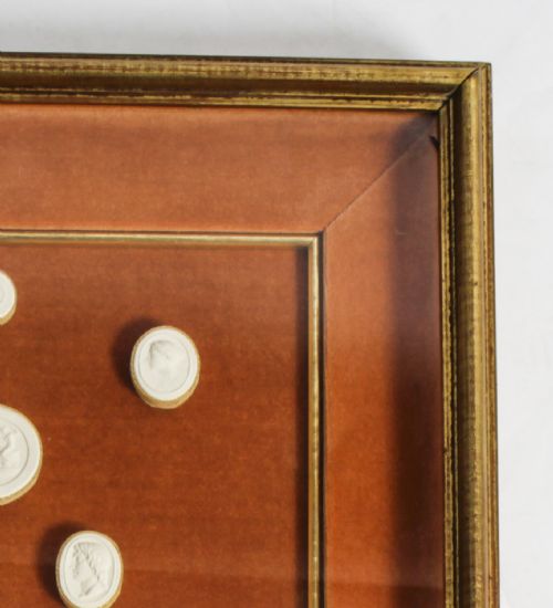 fig 2. Antique Giltwood Box Framed Grand Tour Intaglios Early 19th Century