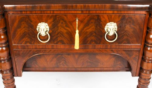 ANTIQUE GEORGE III SCOTTISH MAHOGANY BOWFRONT SIDEBOARD CA 1790 18TH C - ADDITIONAL PHOTO 5