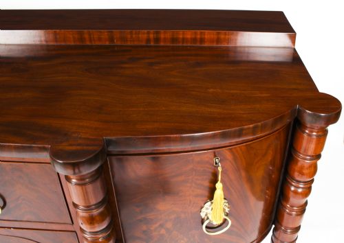 ANTIQUE GEORGE III SCOTTISH MAHOGANY BOWFRONT SIDEBOARD CA 1790 18TH C - ADDITIONAL PHOTO 6