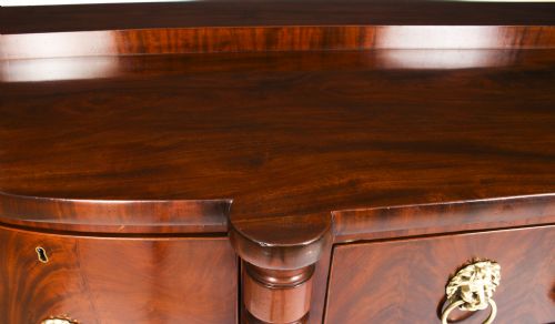 ANTIQUE GEORGE III SCOTTISH MAHOGANY BOWFRONT SIDEBOARD CA 1790 18TH C - ADDITIONAL PHOTO 8