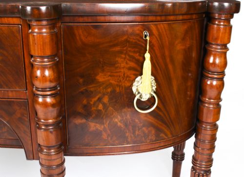ANTIQUE GEORGE III SCOTTISH MAHOGANY BOWFRONT SIDEBOARD CA 1790 18TH C - ADDITIONAL PHOTO 9