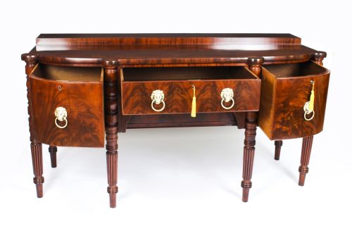 ANTIQUE GEORGE III SCOTTISH MAHOGANY BOWFRONT SIDEBOARD CA 1790 18TH C - ADDITIONAL PHOTO 10