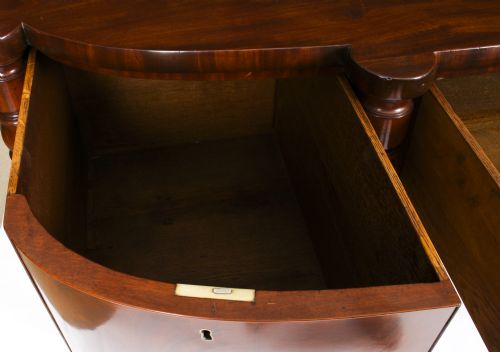 ANTIQUE GEORGE III SCOTTISH MAHOGANY BOWFRONT SIDEBOARD CA 1790 18TH C - ADDITIONAL PHOTO 12