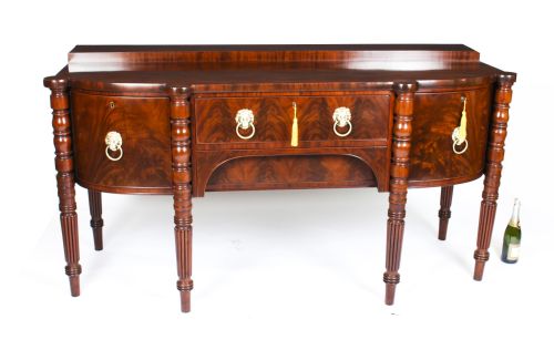 ANTIQUE GEORGE III SCOTTISH MAHOGANY BOWFRONT SIDEBOARD CA 1790 18TH C - ADDITIONAL PHOTO 17