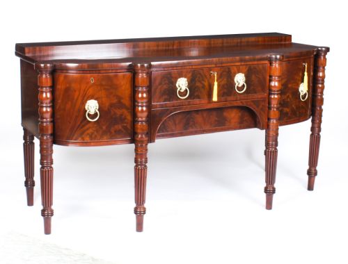 ANTIQUE GEORGE III SCOTTISH MAHOGANY BOWFRONT SIDEBOARD CA 1790 18TH C - ADDITIONAL PHOTO 18