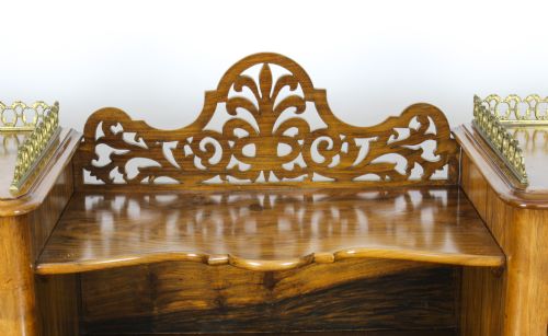 ANTIQUE VICTORIAN BURR WALNUT DICKENS PEDESTAL DESK C 1880 19TH C - ADDITIONAL PHOTO 4