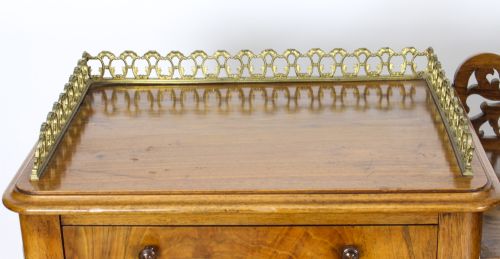 ANTIQUE VICTORIAN BURR WALNUT DICKENS PEDESTAL DESK C 1880 19TH C - ADDITIONAL PHOTO 10