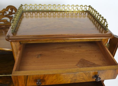 ANTIQUE VICTORIAN BURR WALNUT DICKENS PEDESTAL DESK C 1880 19TH C - ADDITIONAL PHOTO 21
