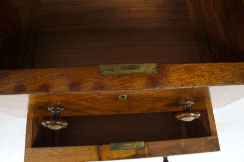 ANTIQUE VICTORIAN BURR WALNUT DICKENS PEDESTAL DESK C 1880 19TH C - ADDITIONAL PHOTO 26
