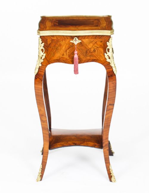 fig 1. Antique French Parquetry & Marquetry Occasional Table 19th C
