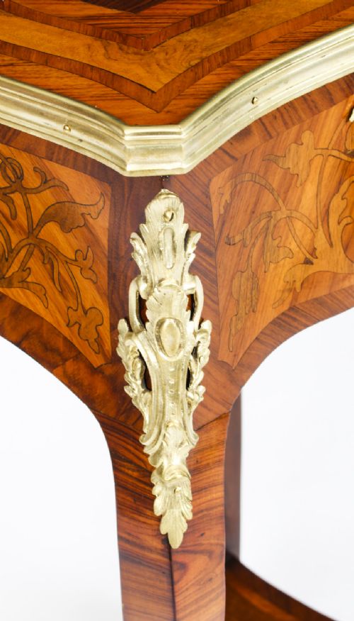 fig 4. Antique French Parquetry & Marquetry Occasional Table 19th C
