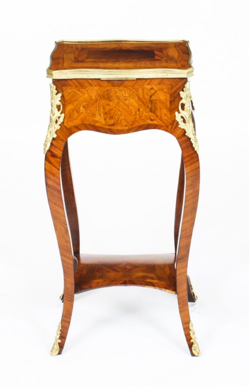 fig 6. Antique French Parquetry & Marquetry Occasional Table 19th C
