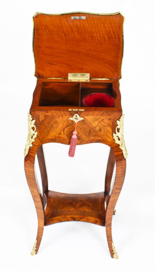 fig 9. Antique French Parquetry & Marquetry Occasional Table 19th C
