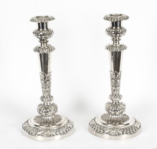 fig 1. Antique Pair 26inch George III Three Light Candelabra Matthew Boulton 18th C