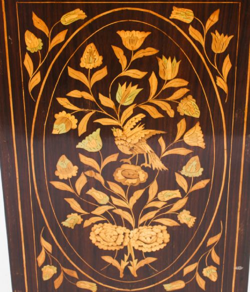 fig 3. Antique Free Standing Dutch Mahogany Marquetry BedSide Cabinet Pedestal 19th C