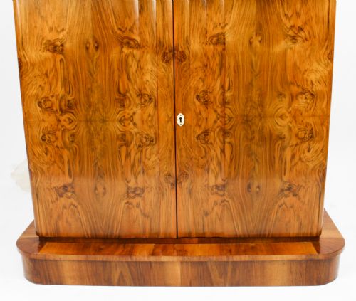 fig 4. Antique Art Deco Epstein Burr Walnut Cocktail Cabinet Dry Bar c.1920