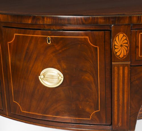 fig 4. Antique George III Mahogany Demi Lune Sideboard C 1790