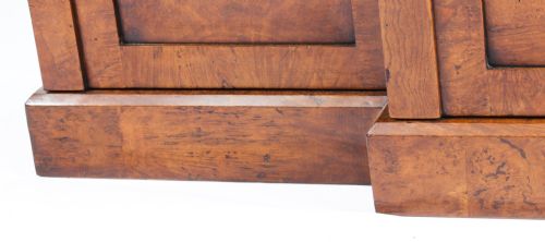 fig 4. Antique English Pollard Oak Library Breakfront Bookcase Early 19th C