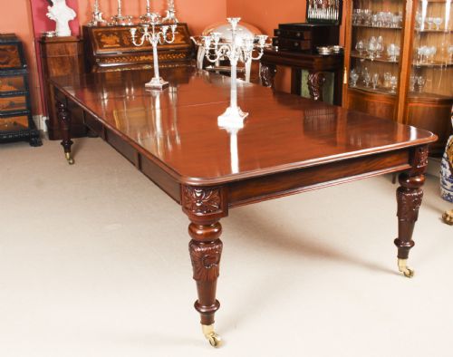 fig 1. Antique William IV 10 ft Mahogany Extending Dining Table C1835 19th C