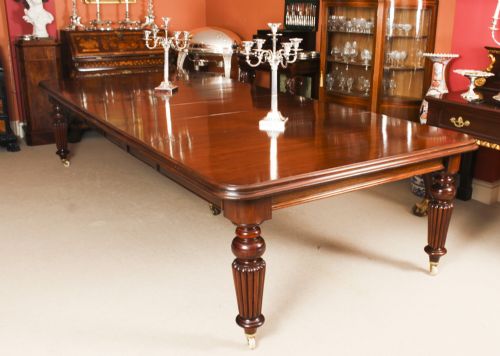 fig 1. Antique 11ft Victorian Mahogany Dining Conference Table c.1850 19th C