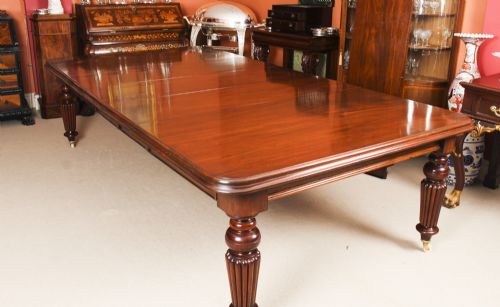 fig 2. Antique 11ft Victorian Mahogany Dining Conference Table c.1850 19th C