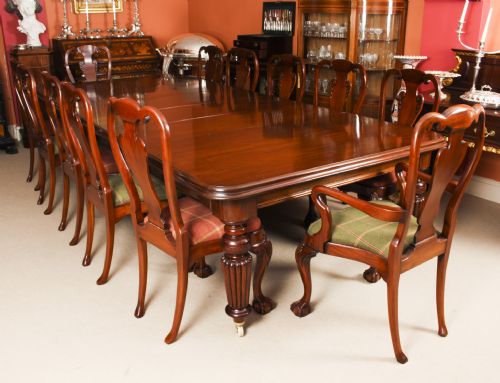fig 6. Antique 11ft Victorian Mahogany Dining Conference Table c.1850 19th C