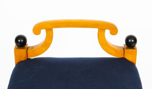 fig 3. Antique Swedish Biedermeier Birchwood Stool Circa Art Deco C1920