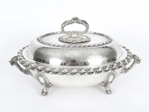 Antique English Entree Dish by Martin Hall 1859 19th Century
