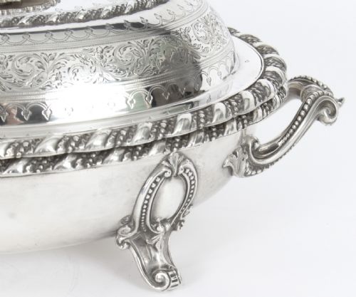 fig 2. Antique English Entree Dish by Martin Hall 1859 19th Century