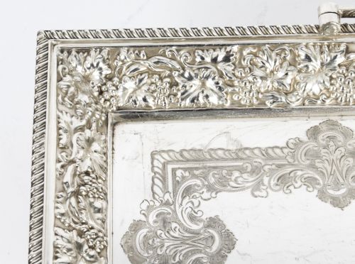 fig 2. Antique Silver Plated Fruit Basket By Roberts & Belk 19th C